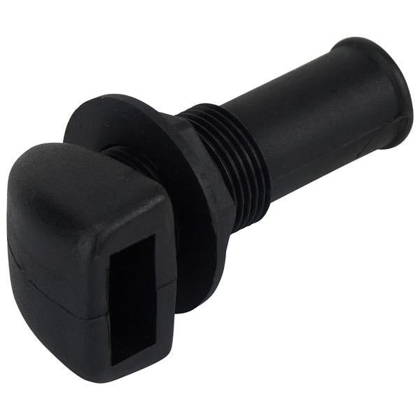 16mm Black Nylon Straight Fuel Breather Streamline