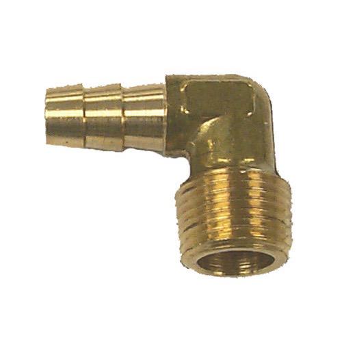 Fuel Elbow - Johnson/Evinrude - 3/8" Barb w/ 3/8" NPT Thread