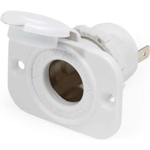 12 Volt Dash Socket White