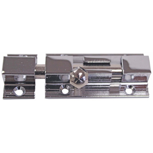 Standard Barrel Bolt - Chrome Plated Brass - 50mm