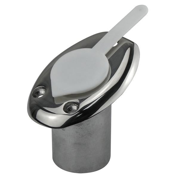 316G Stainless Steel 30° Flush Flag Pole Socket - Suits 25mm Tube Dia.