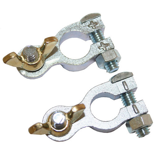 Battery Terminal - Chrome Plated Brass - Pair