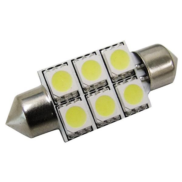 12V 0.4W Replacement LED Flat Festoon - Cool White - Sold as Single