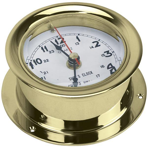 Polished or Chromed Brass Clock