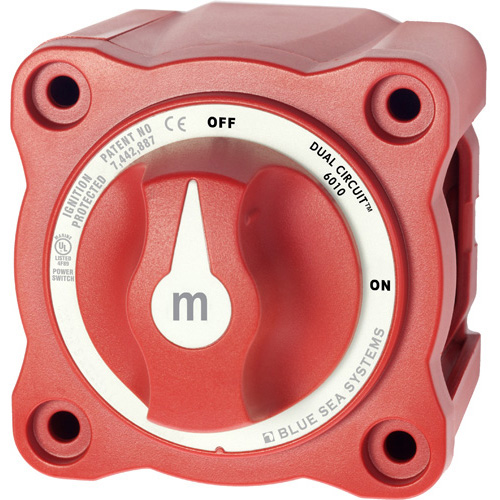 m-Series Mini Dual Circuit Battery Switch - Red