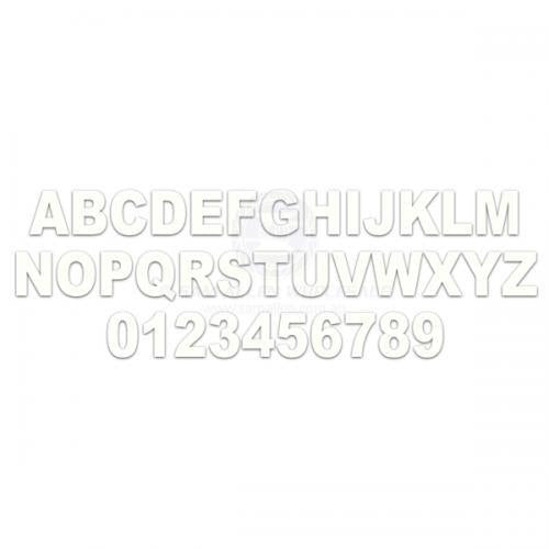 8" (203mm) White Registration Letter - Sold in Pair