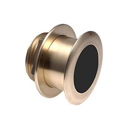 B164 1000W Depth & Temp Bronze Transducer 20 Deg 50/200 kHz Low Profile (8 pin)