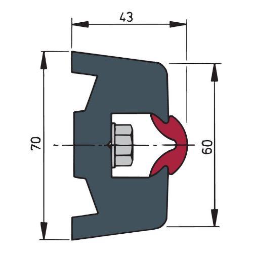 Base Profile for Rubbing Strake - TRAP70 (Inlay ordered seperately)