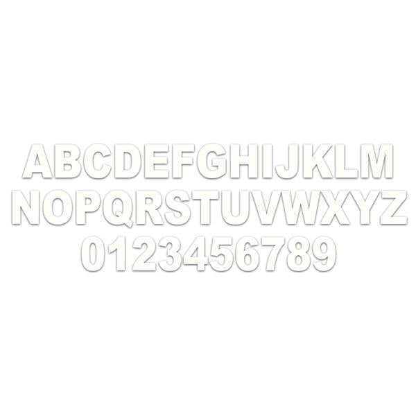 3" (76mm) White Registration Letter - Sold in Pair