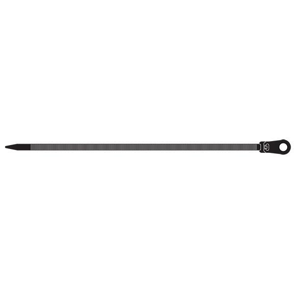 Black Cable Ties Screw Mount - 100 Pack