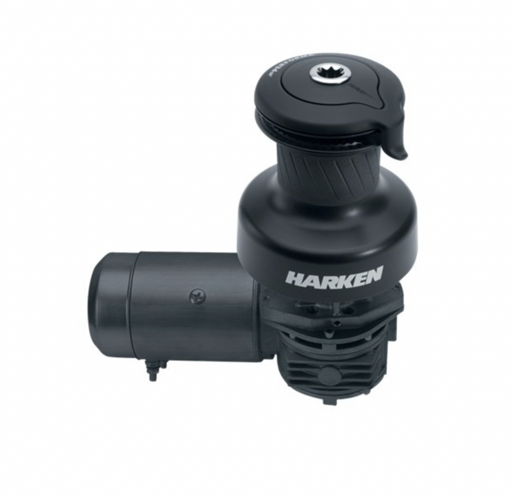 HARKEN 60 Electric Self-Tailing Performa™ Winch — 2 Speed, 12V, Horizontal, Electric horizontal 12V - left MOUNT